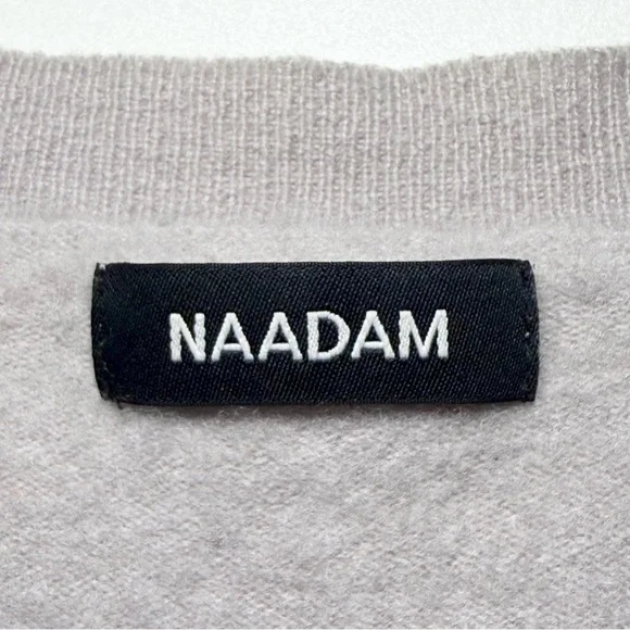 NAADAM Cashmere Boyfriend Cardigan in Pale Gray - Picture 3 of 7